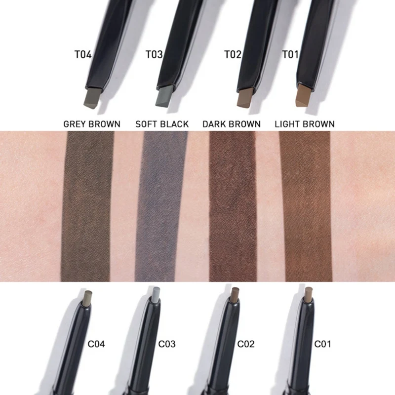 Very Fine Double-end Eyebrow Pencil Waterproof Smudge-proof Easy To Color Fine Refill Eyebrow Pen карандаш для бровей