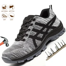 Chaussures de sécurité respirantes Anti perforation pour homme, bottes de travail légères et confortables, Protection en extérieur, en acier Indestructible