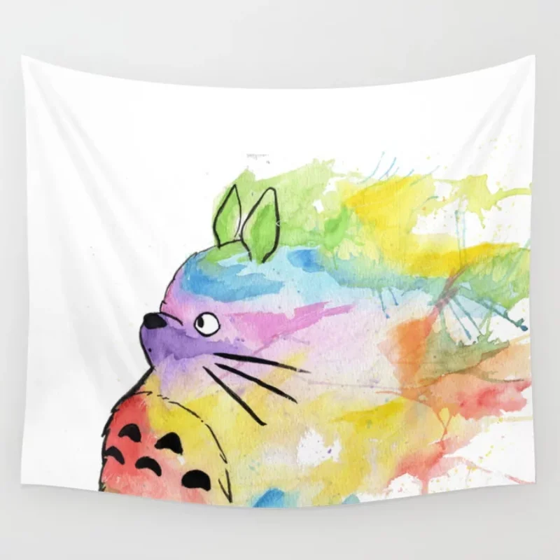 My Rainbow Totoro настенный гобелен покрывало настенное художественное одеяло