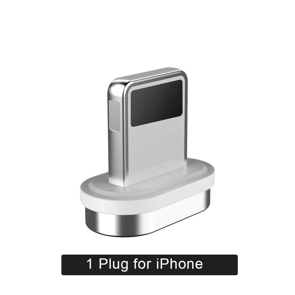 one plug for iphone FLOVEME 3A Магнитный Micro USB кабель type-C Магнитный зарядный кабель для телефона Xiaomi для iPhone 7 8 samsung - Цвет: one plug for iphone