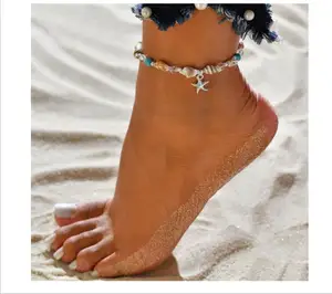 New Shell Beads Starfish Anklets for Women Beach Anklet Leg Bracelet Handmade Bohemian Foot Chain Boho Jewelry Sandals S2287