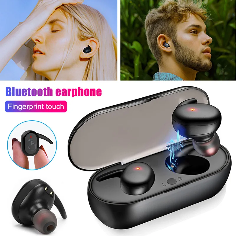 TWS Bluetooth 5 0 Earphones Wireless Touches Control Stereo In ear Earbuds Noise Cancelling Headset PUO88