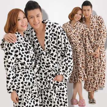 

Fall-winter 2019 couple flannel bathrobes, women's bathrobes, coral fleece pajamas, home bathrobes, new trends