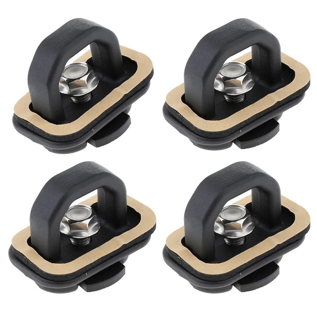 4x Bull Ring Truck Bed Side Wall Anchors Retractable Easy To Installtion