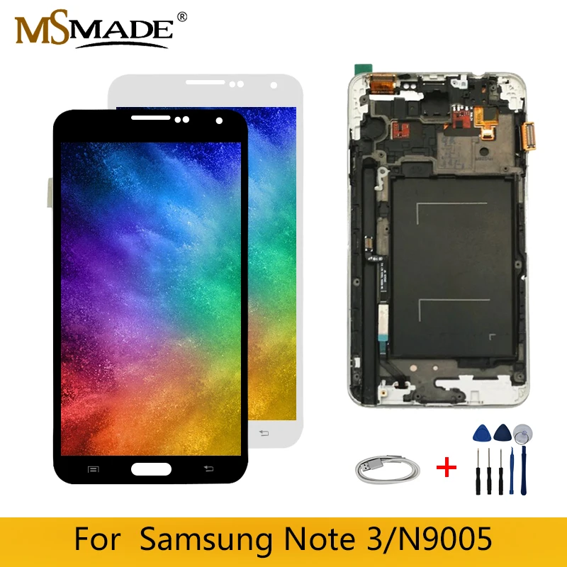 

AAA Quality For Samsung Galaxy Note 3 Display N900 N9005 N900A N900V LCD Display Touch Screen Digitizer Assembly With Frame