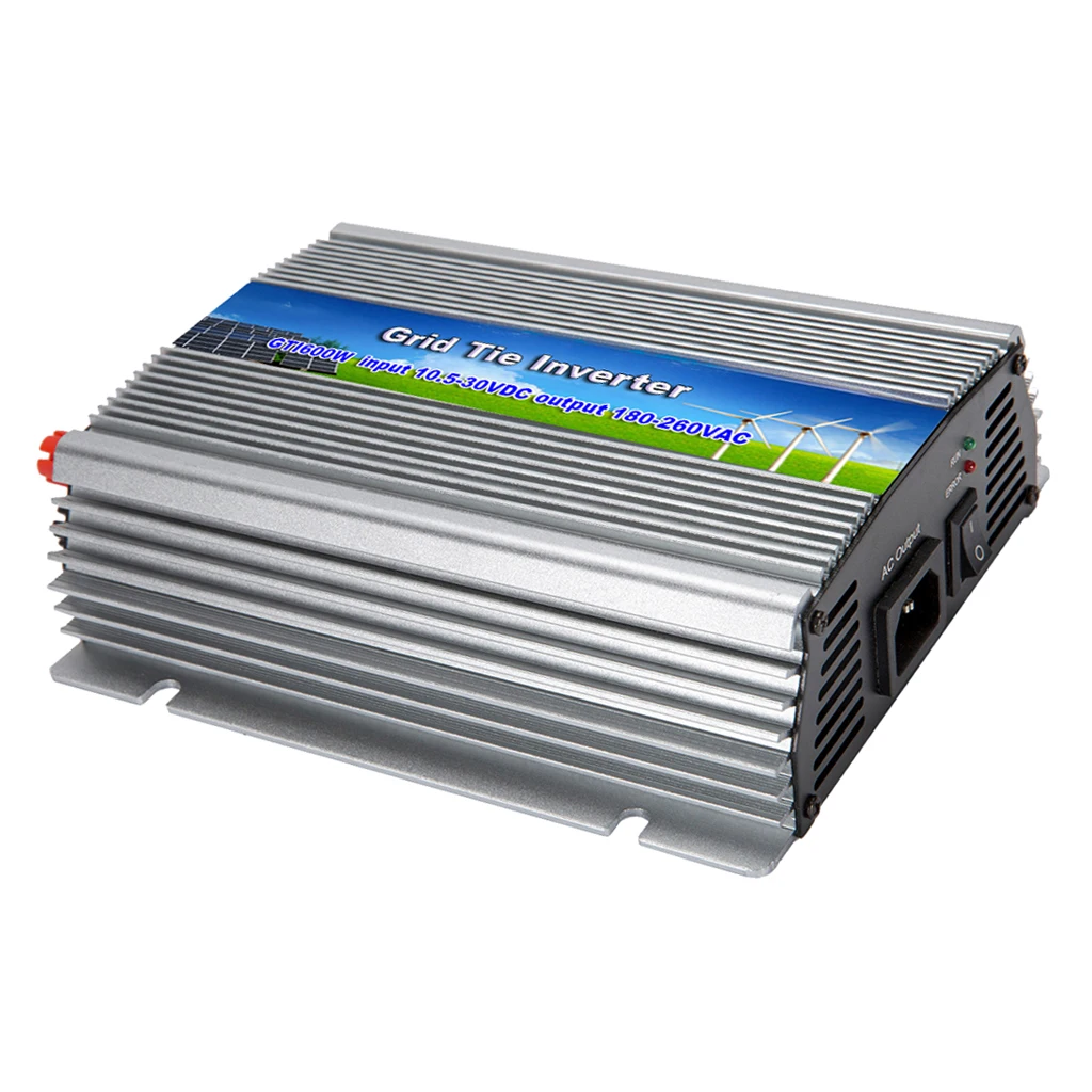 

600W Grid Tie Inverter Stackable MPPT Pure Sine Wave DC 10.5-30V Solar Input AC 180-260V Output For Solar Panel