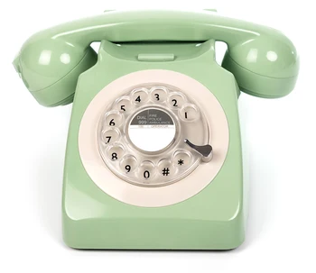 

GPO Retro 746 dial phone with rotating disk Color Green Menta Vintage