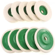 Disques de polissage en laine pour meuleuse d'angle, 100mm, 1/3 pièces
