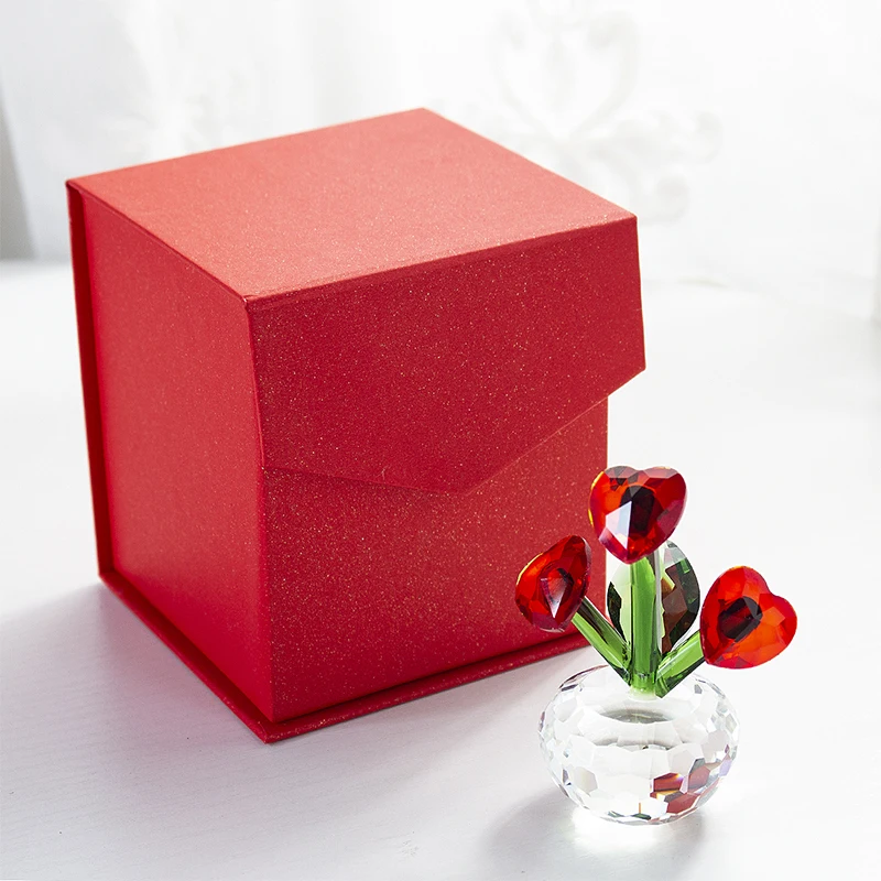 H& D 12 стилей Хрустальный красный цветок розы пресс-папье коллекционные сны орнамент Статуэтка домашний свадебный Декор Рождественский подарок сувенир