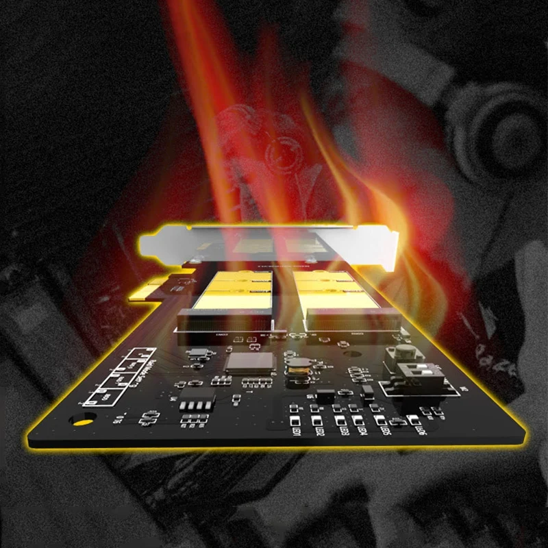 Maiwo Pci-E X4 X8 X16 для M.2 Ngff Dual Ssd адаптер с Raid высокое Скорость Sata массив внешний адаптер плата ускорителя