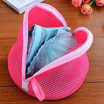 

Rose-red Thick Type Sandwich Bra Protective Laundry Bag Triangular Double Layer Underwear Laundry Bag/Protective Laundry Bag