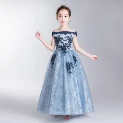 Платье принцессы на день рождения для девочек; пышные детские костюмы для подиума; вечерние платья