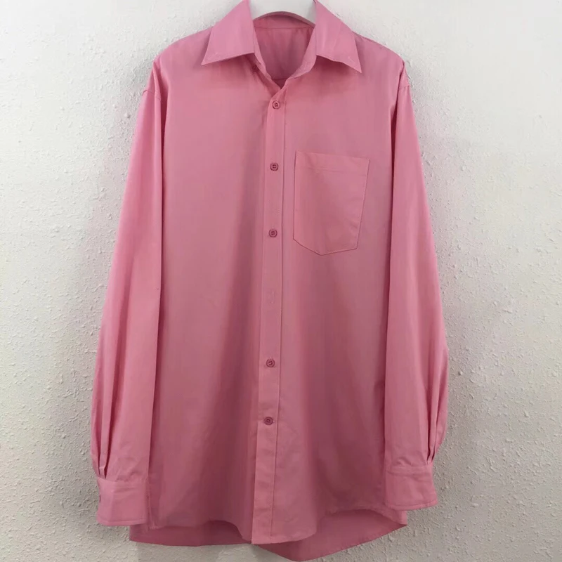 

Elegant Blouse Long Sleeve Loose Style Women Pink Blouse 2019 New Women Elegant Blouse