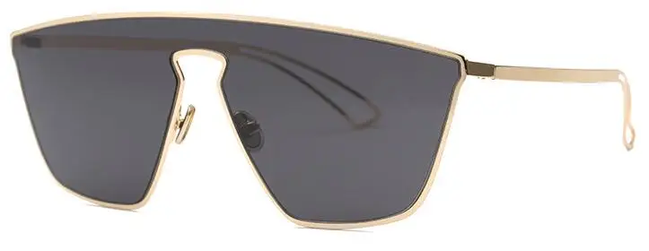 C1 gold gray Модные женские крупные Солнцезащитные очки Модные прозрачные линзы Солнцезащитные очки женские винтажные Ретро солнцезащитные очки для женщин мужские УФ - Цвет линз: C1 gold gray