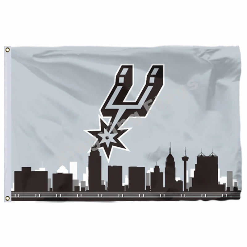 San Antonio Spurs флаг 3ft X 5ft полиэстер баннер Spurs Летающий Размер № 4 90X150 см - Цвет: I1