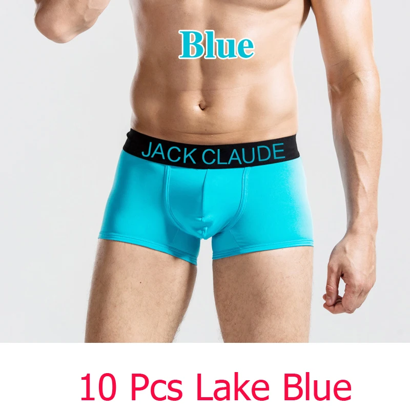 10 PCS Jack Claude Men Underwear Boxers Brand Men Boxer Shorts Modal Sexy Cueca Boxer Mens 10 pcs Underwear Male Underpants sexy guy underwear Boxers