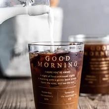 Скандинавские прозрачные стеклянные чашки, круглые простые чашки для воды, индивидуальные флейты для шампанского, студенческие, домашние, для завтрака, молока, посуда для напитков MM60BLB