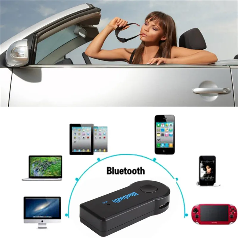 Беспроводной Bluetooth приемник динамик громкой связи AUX 3 5 мм аудио автомобильный