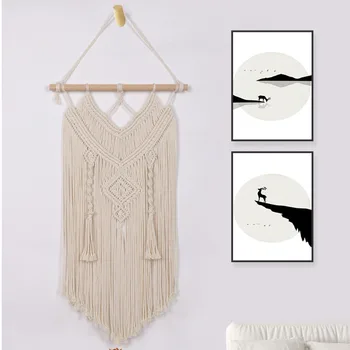 

Wall Tapestries Macrame Hanging Wall Decor Bohemian Tapestry 35x60cm Hand Woven Boho Decoration Home Decor For Living Room