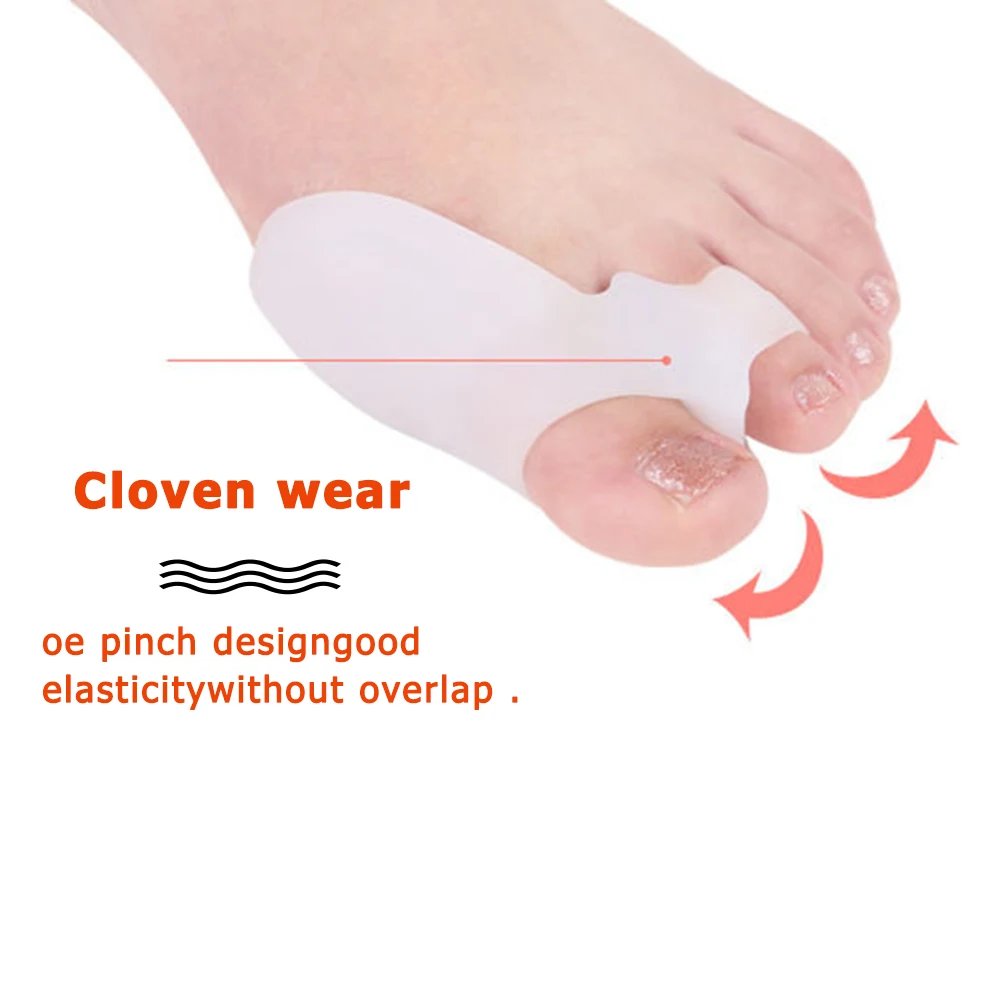 1 Pair Thumb Valgus Toe Separators Foot Hallux Bunion Adjuster Toes Correctors Foot Care Pedicure Device Bunion