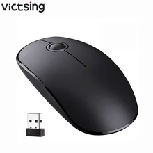 VicTsing, тонкая беспроводная мышь 2,4G, бесшумная мышь для ноутбука с нано приемником, портативная Мобильная оптическая мышь для ноутбука, ПК, ноутбука