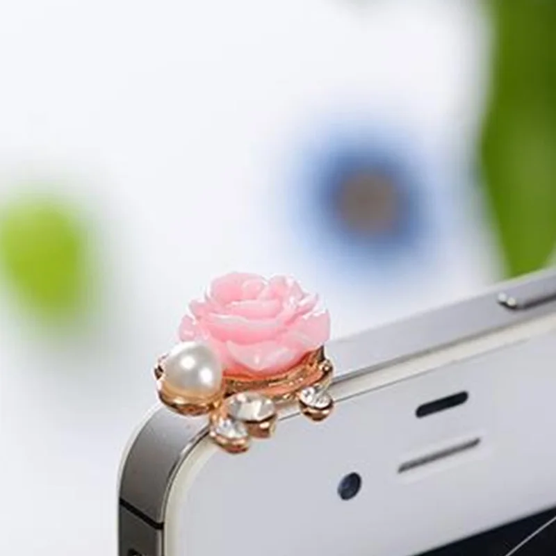 

Dustproof And Waterproof Rhinestone Anti Dust Plug Mobile Phone Dustproof Plug For IPhone For Huawei For Xiaomi 3.5mm Earphone