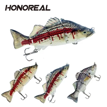 

New Fishing lure 10mm 23g Lure Sinking Wobblers For Fishing 4-Segement Swimbait Crankbait 3D fishing lure Fishing Tackle Lure