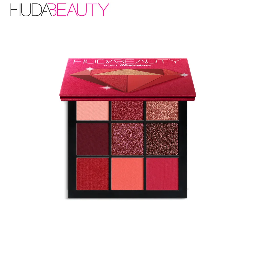 

Huda Beauty Charming Eye Shadow 9 Color Palette Make up Palette Matte Shimmer Pigmented Eyeshadow Palette
