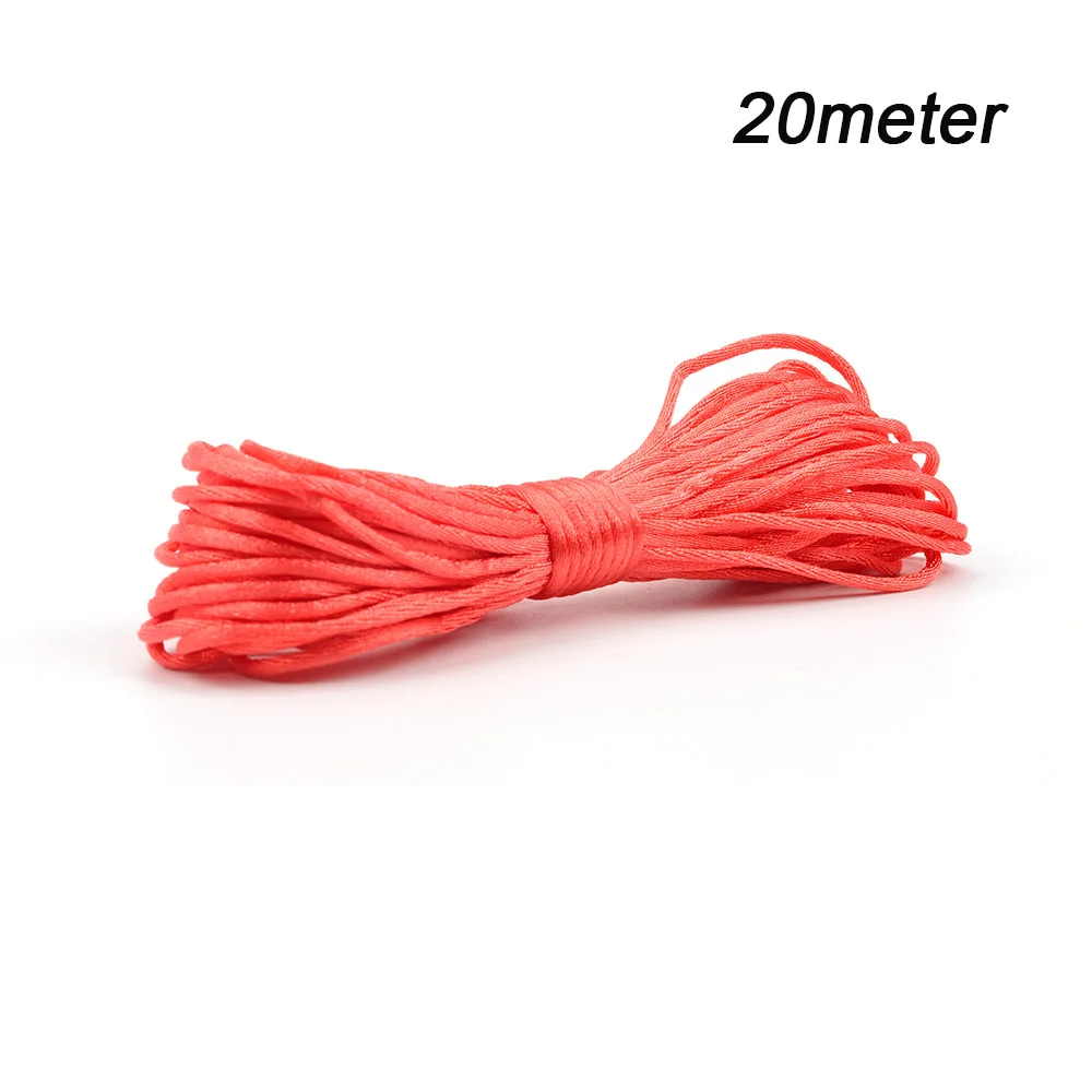 20 מטר\חבילה DIY ניילון כבלי 1.5mm מוצץ קליפ שרשרת עבור בקיעת שיניים שרשרת לעשות חבל סיליקון חרוזים בעבודת יד סאטן תכשיטים חוט