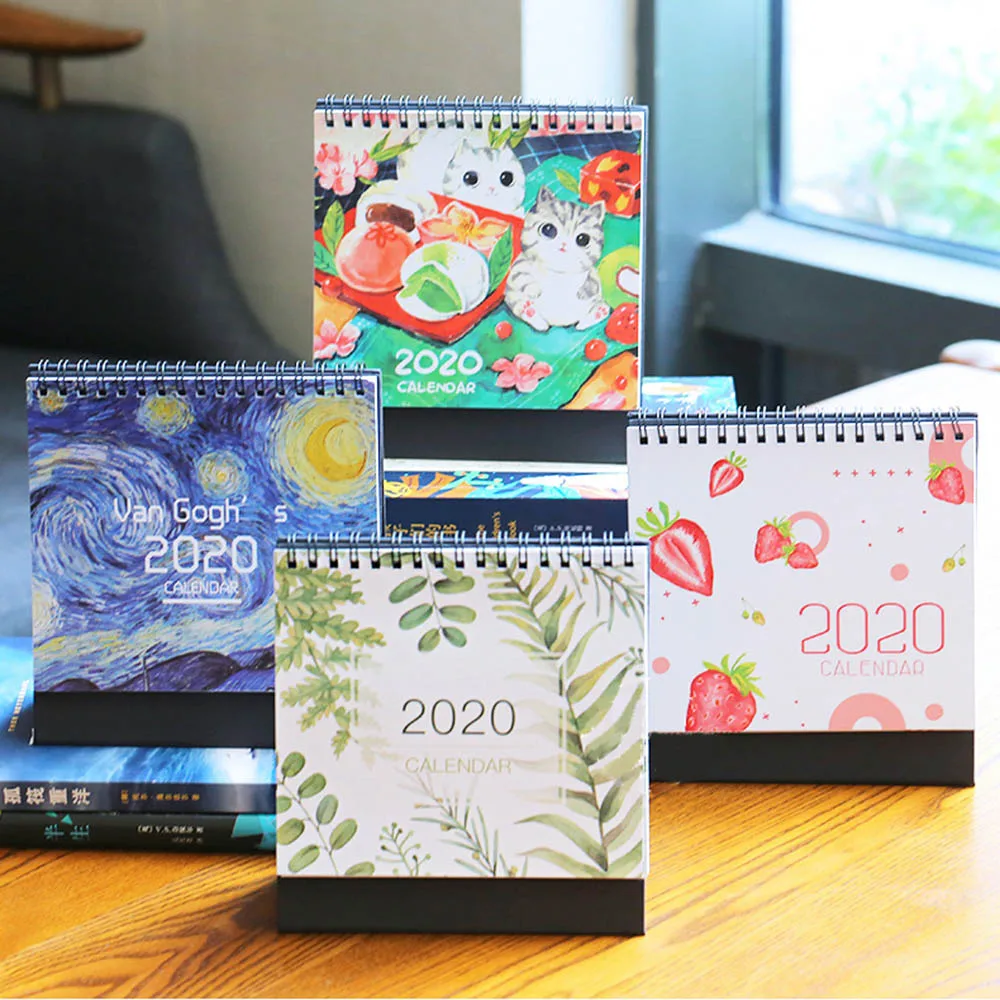 

2020 Calendar Retro Van Gogh Illustrations/leaf/ Desk Calendar Organizer Schedule Planner NoteBook Office School Supplies