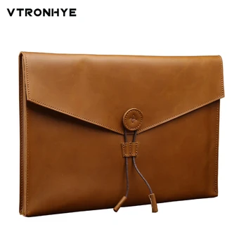 

Leather Laptop Bags for Apple Macbook Air Pro Retina 11 12 13 15.4" Vintage Computer Bag Sleeve for MacBook Pro 13 Air 13 Cases