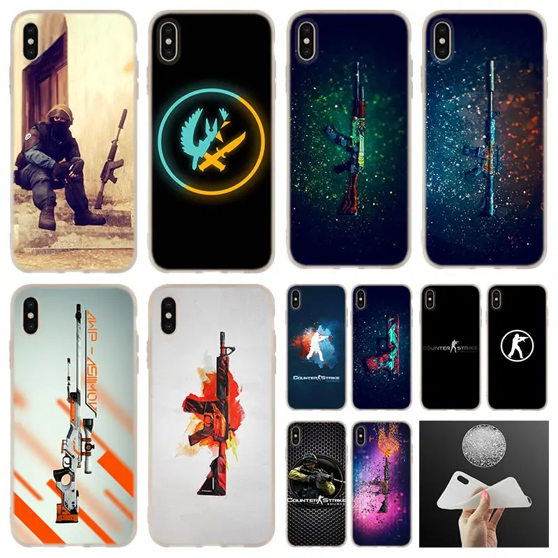 Чехол cs go counter strike global offension мягкий чехол для телефона iPhone 11 Pro 7 8 Plus XR XS Max 4 5 5S SE 6 6s Etui