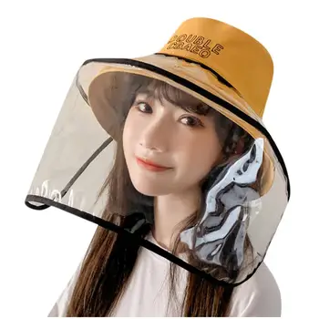 

Anti-Fog Insulated Cotton Hat, Protective Hat Dustproof Cover Peaked Cap Hat Adjustable Size,Transparent Protective Mask