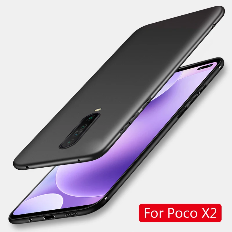 Чехол для Xiaomi Poco X2 простой тонкий матовый Мягкий силиконовый чехол PocoPhone X 2