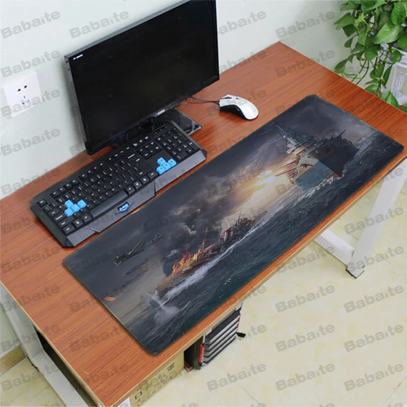 Lock Edge 40X90cm Babaite Печатный мир военных кораблей заказной Ноутбук игровой резиновый коврик для мыши PC компьютерный игровой коврик для мыши - Цвет: Lock Edge 40X90cm