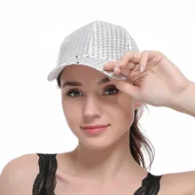 Женская кепка для бейсбола твердая цветная бейсболка с пайетками летняя Регулируемая Suncreen хип-хоп кепка s Sunmer Snapback Trucker Hat