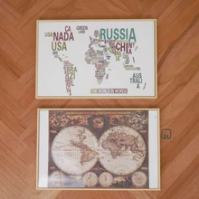 1:6 и 1:12 Кукольный дом Фреска украшение мини-модель карта в стиле ретро настенное изображение с узором