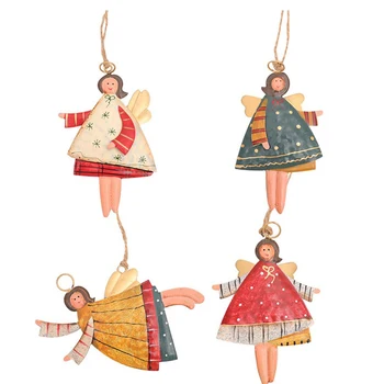 

Christmas Angel Doll Alloy Pendants Christmas Tree Hanging Ornaments New Year Christmas Decorations