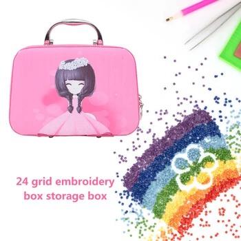 

Rhinestones Storage Boxes Beads Large Capacity Diamond Painting Container Embroidery Tools for Painting Decorating