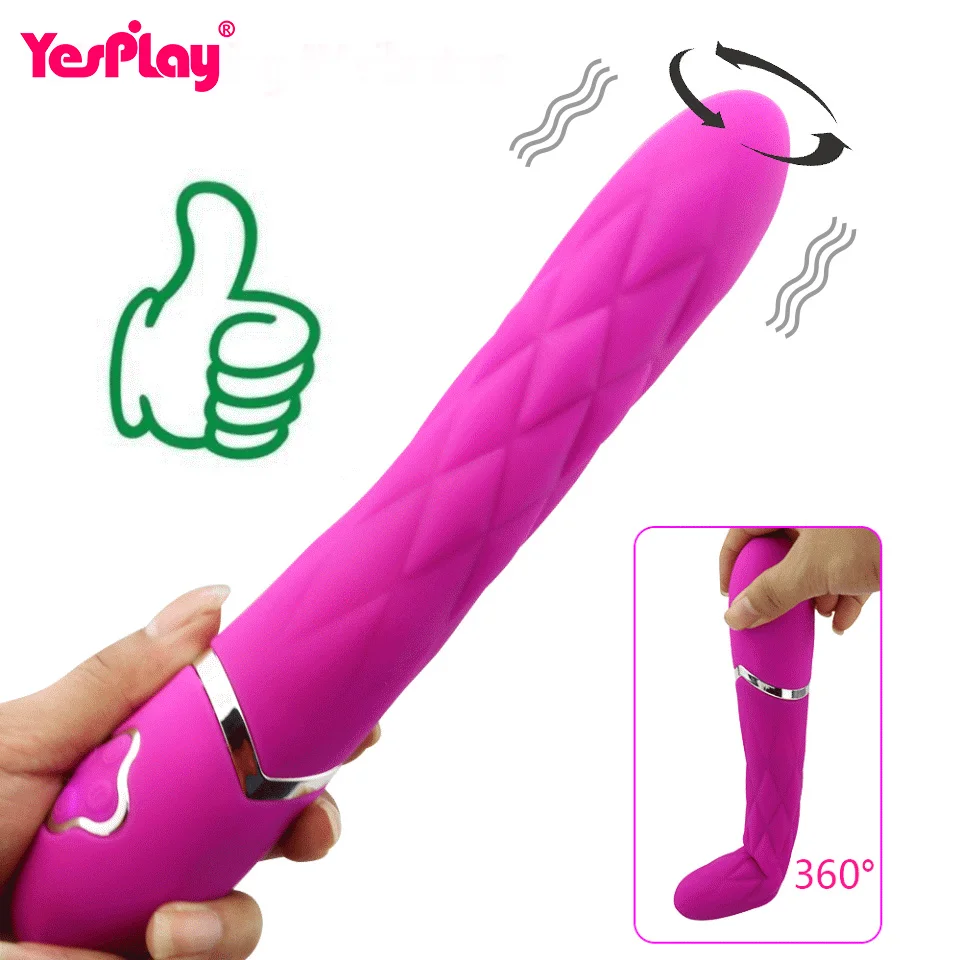 Вращающиеся вибрационные большие вибраторы для женщин 10 скоростей мощная