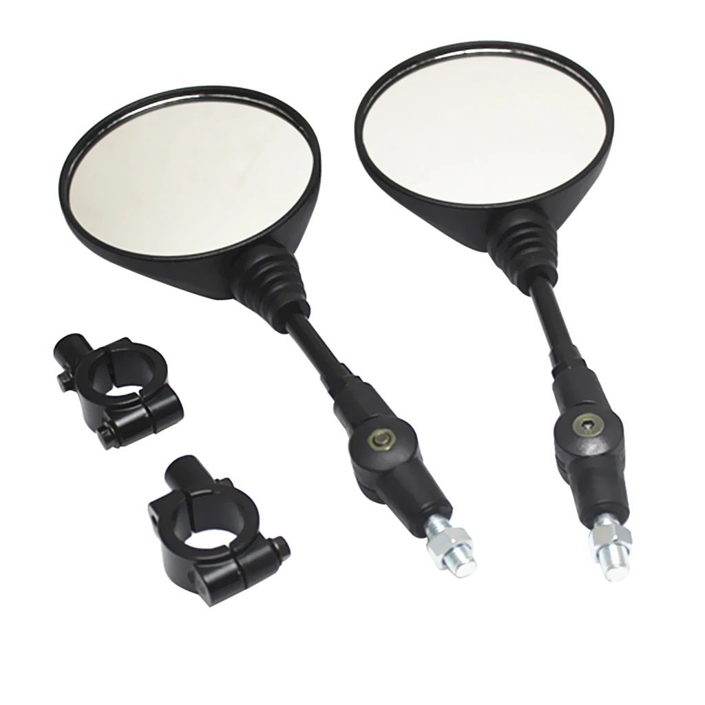 Универсальный мотоцикл регулируемые боковые зеркала заднего вида для 22 мм руль с креплением зажим