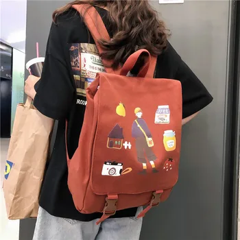 

Schoolgirl high school Harajuku ulzzang college students ins wind backpack canvas Japanese backpack