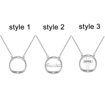 

Uonney Wholesale Customized Fashion Shadow Heart Name Necklace Personalized Cross Name Necklace Special Gift For Women