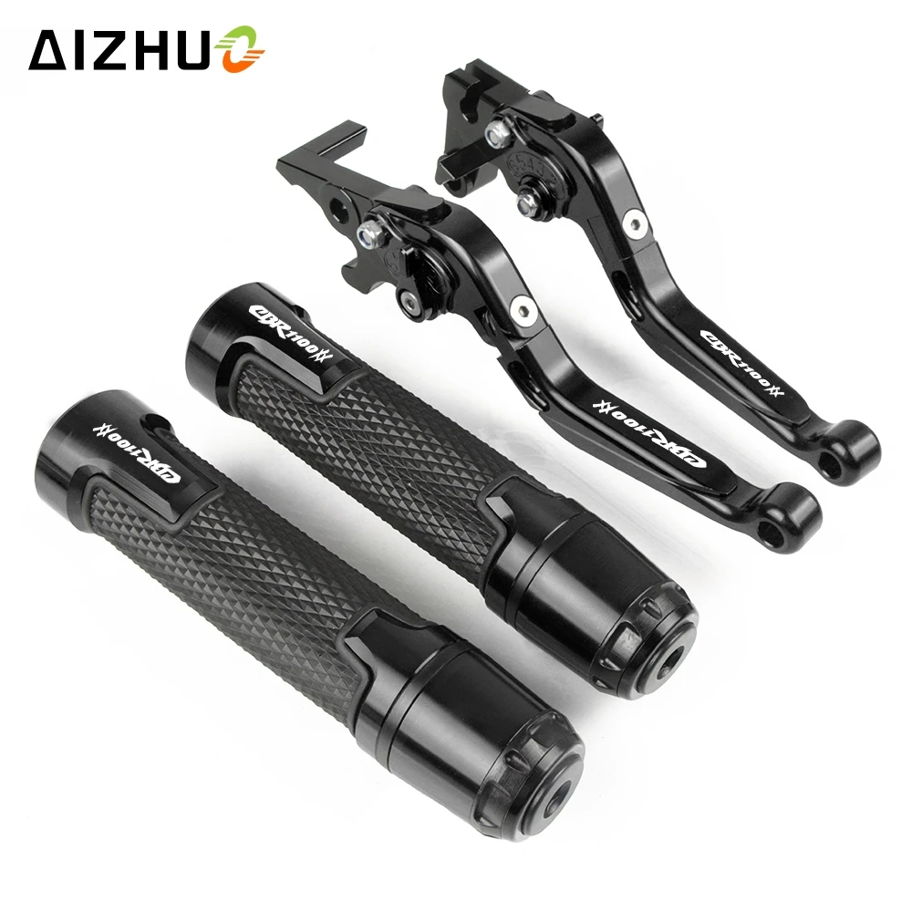 Motorcycle Folding Extendable Brake Clutch Levers+Hand Grips For HONDA CBR 1100XX CBR1100XX CBR 1100 XX 1997-2007 2006 2005