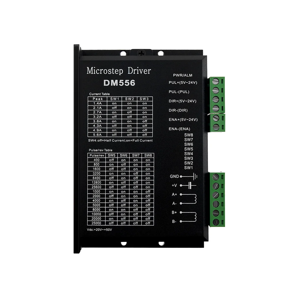 

DM556 Digital Stepper Motor Driver 2 Phase 5.6A for 42 57 86 Stepper Motor NEMA17/23/34 Controller Can Replace TB6600 DM542