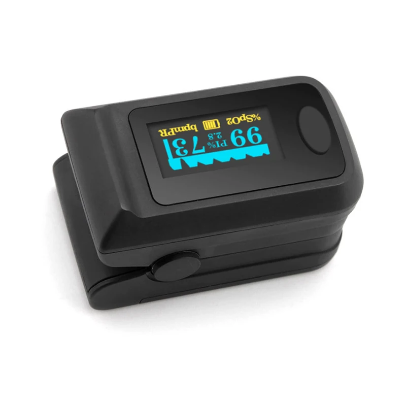 

Pelvifine New OLED Pulse Oximeter Fingertip Blood Oxygen Saturation Monitor SpO2 Sensor Meter with Alarm Beep Rotating