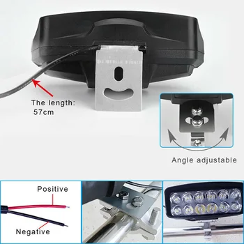

Automotive Motorcycle Headlight Waterproof 2pcs Rearview 12LED Reflector