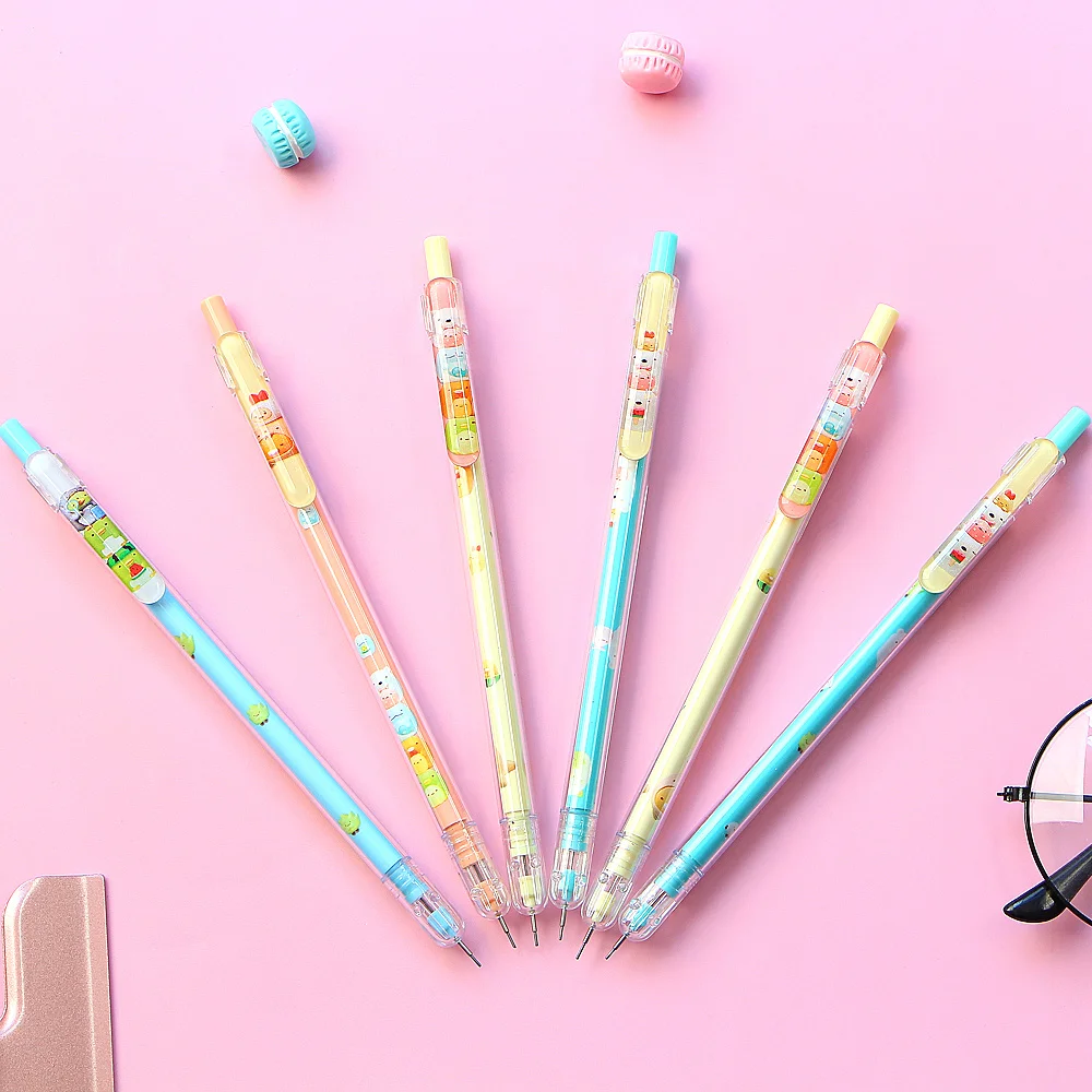 

2 Pcs/lot Kawaii Cute Sumikko Gurashi Press 0.5mm Automatic Mechanical Pencil School Supply Student Stationery