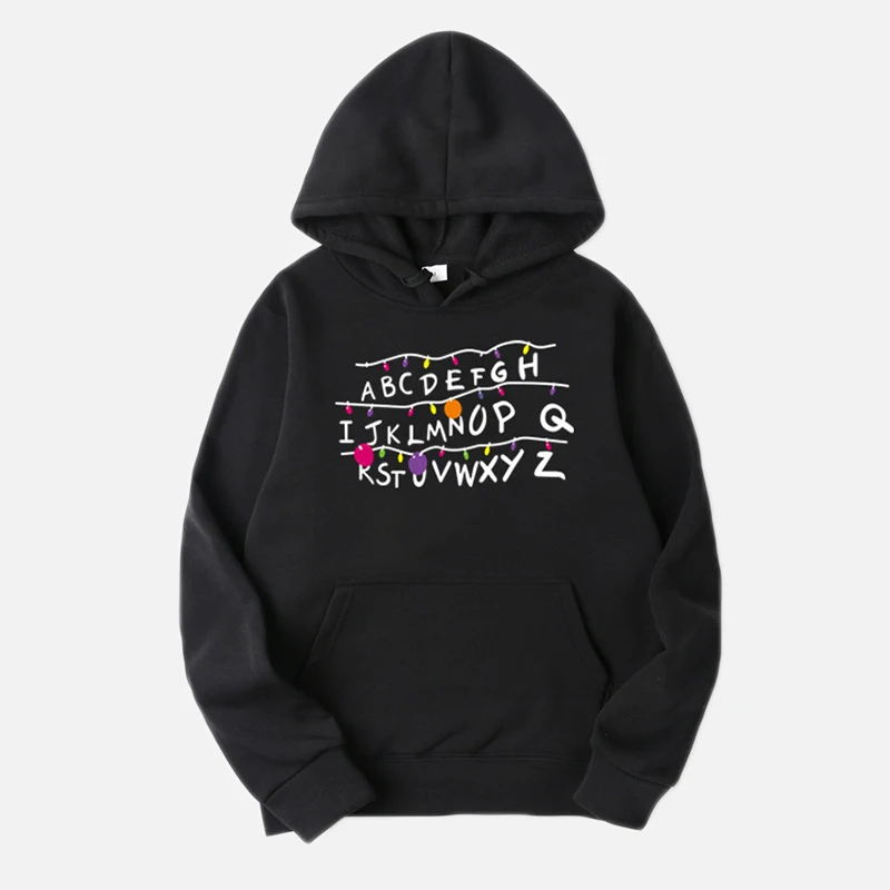 

2019 Autumn Trendy Faces Stranger Things Mens Hoodies Printed Letter Fleece Man Sweatshirts Oversized Hip Hop Hoodie Male Brand