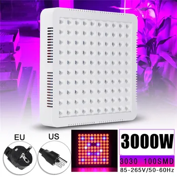 

3000W LED Grow Lights Lamp Panel Hydroponic Plant Growing Full Spectrum For Veg Flower Indoor Plant Seeds AC85-265V